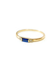 A pedido - Anillo Zafiro Baguette en Bisel 4x2 mm