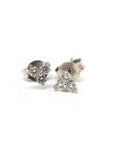 A pedido - Aros Stud Diamante 0,04 Ct Trio Platino