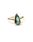 A pedido - Anillo Turmalina Verde oscuro Pera Grifa 13x8 mm