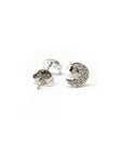 A pedido - Aros Stud Diamantes Luna Platino