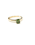 A pedido - Anillo Zafiro verde Cuadrado en Grifa 5 x 5 mm