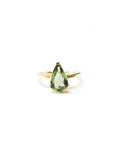 A pedido - Anillo Turmalina Verde Pera Grifa 12 x 7 mm