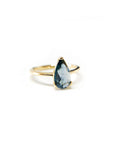 A pedido - Anillo Turmalina Azul Pera Grifa 10 x 8 mm