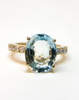 A pedido - Anillo Aguamarina Oval en Grifa 8 x 5 mm
