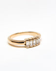 A pedido - Anillo Quintillo Baguette en Bisel 6 x 2 mm