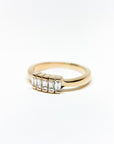 A pedido - Anillo Quintillo Baguette en Bisel 6 x 2 mm
