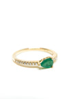 A pedido - Anillo Esmeralda Pera en Grifa 6 x 4 mm
