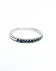 A pedido - Anillo Cintillo Zafiros en Grifa
