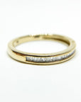 A pedido - Anillo Cintillo Baguettes en Riel 0,17 ct total