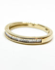A pedido - Anillo Cintillo Baguettes en Riel 0,17 ct total