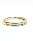 A pedido - Anillo Cintillo Baguettes en Riel 0,17 ct total