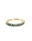 A pedido - Anillo Cintillo Aguamarinas Redondas 0,04 ct