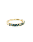 A pedido - Anillo Cintillo Aguamarinas Redondas 0,04 ct