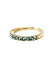 A pedido - Anillo Cintillo Aguamarinas Redondas 0,04 ct