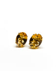 A pedido - Aros Stud Citrino Oval 8x6 mm Grifa Gold
