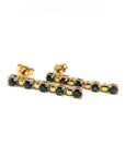 A pedido - Aros Barra Zafiros 0,05 Ct Line Gold