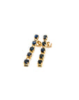 A pedido - Aros Barra Zafiros 0,05 Ct Line Gold
