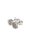 A pedido - Aros Stud Diamantes 0,02 Ct Flor Platino