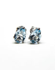 A pedido - Aros Stud Aguamarina Pear 6x4 mm