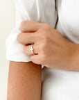 Anillo Plata Denario Pelotitas
