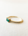 A pedido - Anillo Esmeralda Rectangular en Grifa 5x4 mm