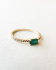 A pedido - Anillo Esmeralda Rectangular en Grifa 5x4 mm