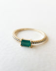 A pedido - Anillo Esmeralda Rectangular en Grifa 5x4 mm