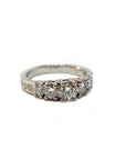 A pedido - Anillo Quintillo Brillantes en Grifa Degradé y brillantes en argolla