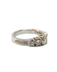 A pedido - Anillo Quintillo Brillantes en Grifa Degradé y brillantes en argolla
