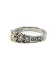 A pedido - Anillo Quintillo Brillantes en Grifa Degradé y brillantes en argolla