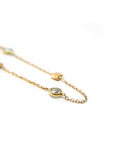 A pedido - Pulsera Topacio Blanco Bisel y Cubos intercalados