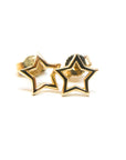 A pedido - Aros Stud Estrella Calada 9mm Gold
