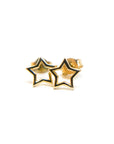 A pedido - Aros Stud Estrella Calada 9mm Gold