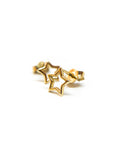 A pedido - Aros Stud Estrella Calada 9mm Gold