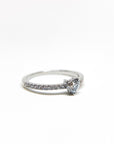 A pedido - Anillo Diamante Corte Corazón en Grifa 0,30 ct y brillantes en argolla