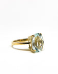 A pedido - Anillo Aguamarina Oval en Grifa 19 x 11 mm