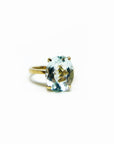 A pedido - Anillo Aguamarina Oval en Grifa 19 x 11 mm