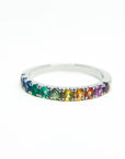 A pedido - Anillo Cintillo Zafiros de Colores en Grifa