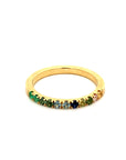 A pedido - Anillo Cintillo Zafiros de Colores en Grifa