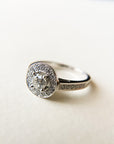 A pedido - Anillo Diamante Brillante en Grifa 0,35 ct Halo Bisel