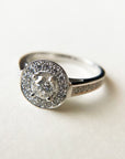 A pedido - Anillo Diamante Brillante en Grifa 0,35 ct Halo Bisel