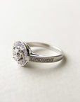 A pedido - Anillo Diamante Brillante en Grifa 0,35 ct Halo Bisel