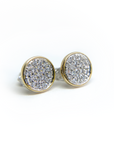 A pedido - Aros Stud Diamantes Pavé Gold