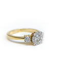 A pedido - Anillo Tricillo Brillantes en Grifa (0,20/0,15 ct) Halo