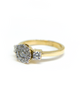 A pedido - Anillo Tricillo Brillantes en Grifa (0,20/0,15 ct) Halo