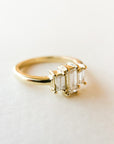 A pedido - Anillo Tricillo Baguette en Grifa