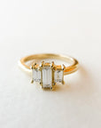 A pedido - Anillo Tricillo Baguette en Grifa