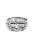 A pedido - Anillo Quintillo Brillantes en Grifa Degradé Halo