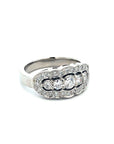 A pedido - Anillo Quintillo Brillantes en Grifa Degradé Halo