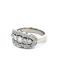 A pedido - Anillo Quintillo Brillantes en Grifa Degradé Halo